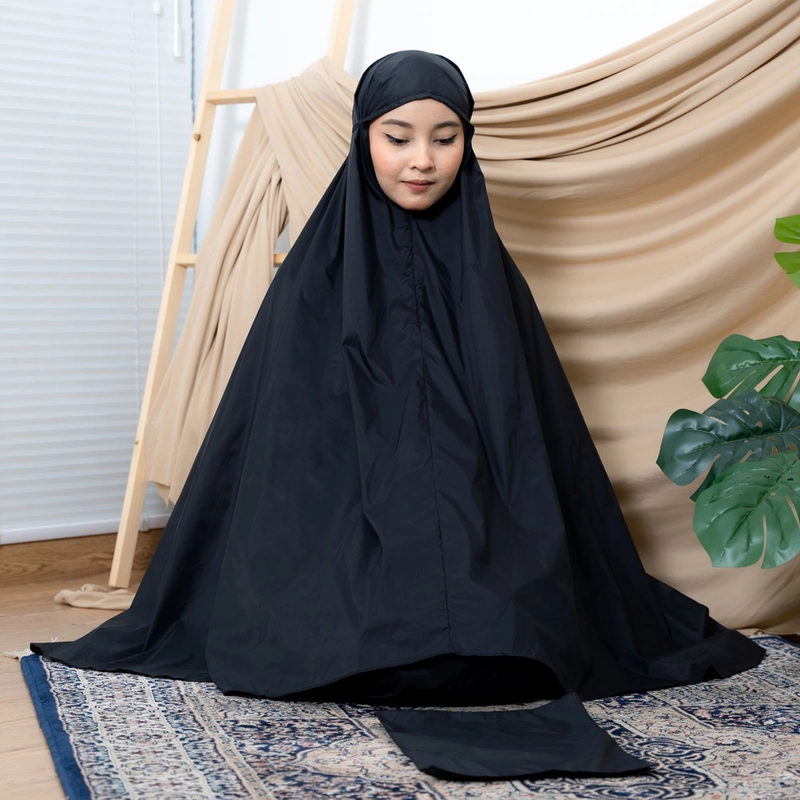 Product image ALF BY ALIF MUKENA MINI PARASUT PREMIUM KOREA TRAVEL - BLACK MAMBA ( MKN-035 ) all variant all variant
